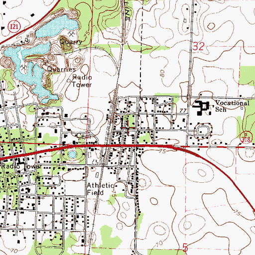 Topographic Map of Allen Chapel AME Church, FL