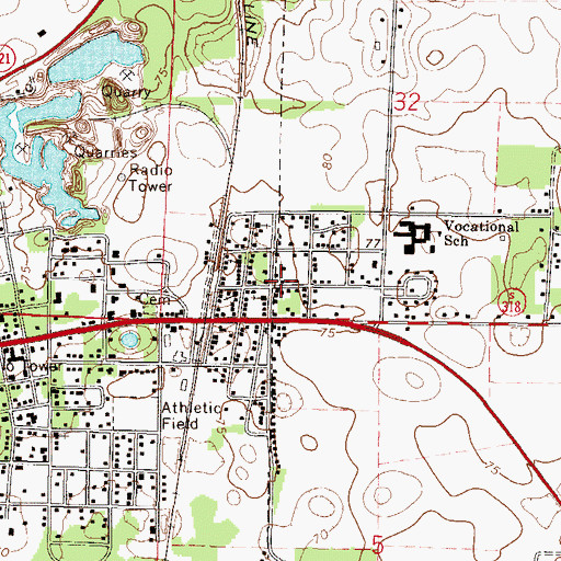 Topographic Map of Greater Rock Hill Missionary Baptist Church, FL