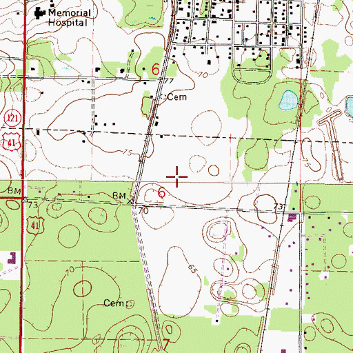 Topographic Map of Williston Elementary School, FL