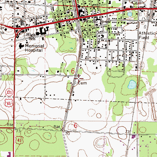 Topographic Map of Willis Family Cemetery, FL