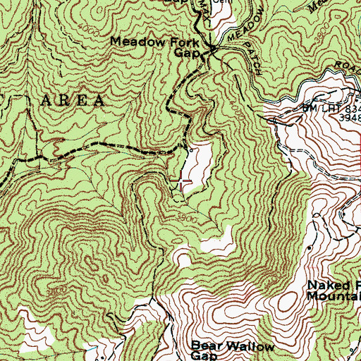 Topographic Map of Belmont Church (historical), NC