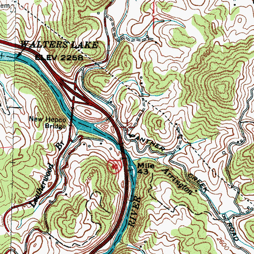 Topographic Map of Hepco (historical), NC