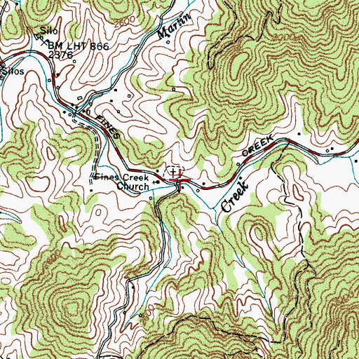 Topographic Map of Palm (historical), NC