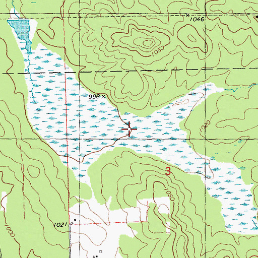 Topographic Map of Pea Creek Sedge Meadow State Natural Area, WI