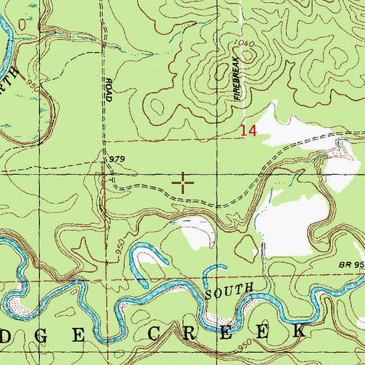 Topographic Map of South Fork Barrens State Natural Area, WI