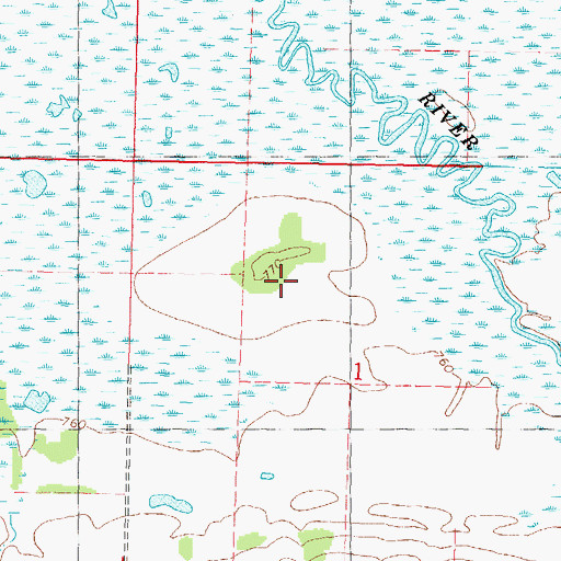 Topographic Map of Puchyan Prairie State Natural Area, WI