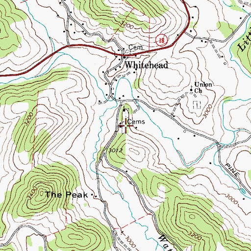 Topographic Map of Liberty Missionary Baptist Church, NC