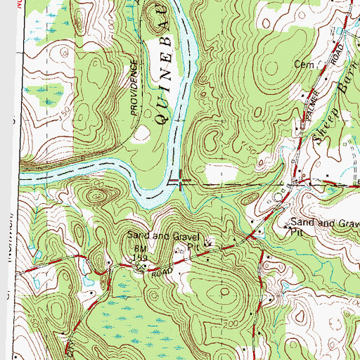 Topographic Map of Broad Brook, CT