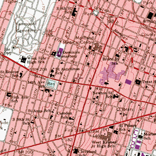 Topographic Map of Vineyard Baptist Church, NJ