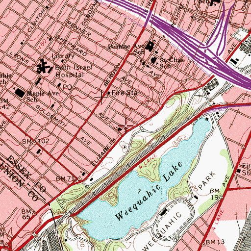 Topographic Map of Calvary Gospel Church, NJ