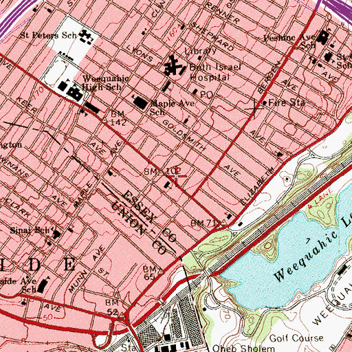 Topographic Map of Good Neighbor Baptist Church, NJ