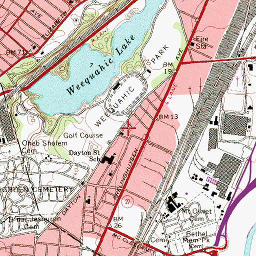 Topographic Map of Greater Little Rock Missionary Church, NJ