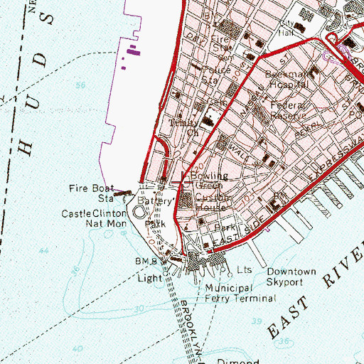 Topographic Map of International Merchant Marine Company Building, NY