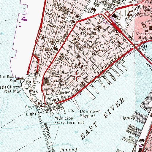 Topographic Map of Hanover Square, NY