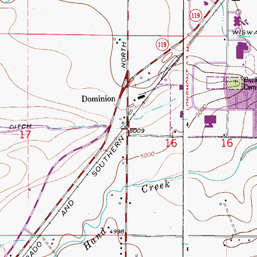 Topographic Map of Front Range Community College Boulder County Campus, CO