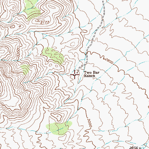 Topographic Map of Black Brush Ranch, AZ