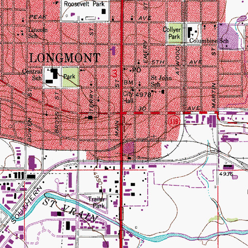 Topographic Map of Safety and Justice Center, CO