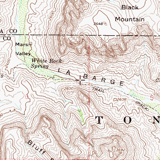 Topographic Map of White Rock Corral, AZ