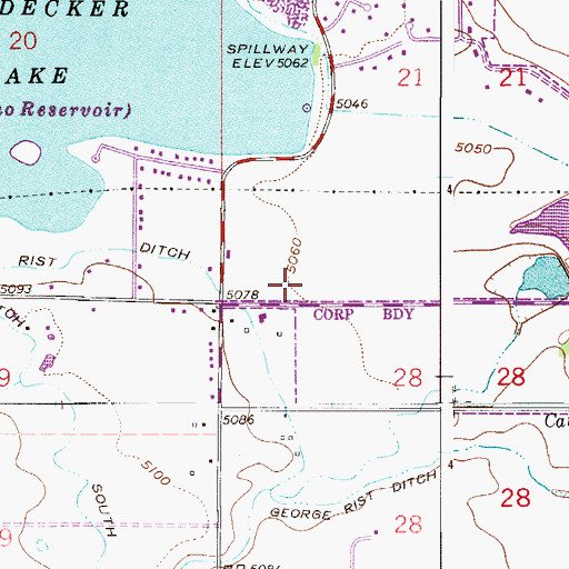 Topographic Map of Calvary United Reformed Church, CO
