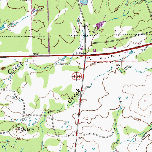 Topographic Map of Highland Lakes United Methodist Church, TX