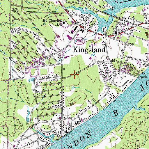 Topographic Map of Packsaddle Elementary School, TX