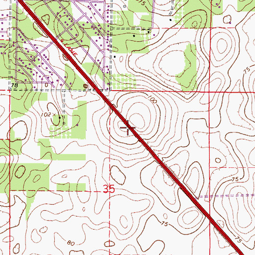 Topographic Map of Trinity Lutheran Church, FL