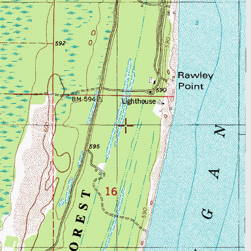 Topographic Map of Wilderness Ridge State Natural Area, WI