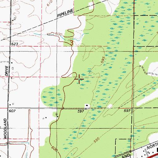 Topographic Map of Woodland Dunes State Natural Area, WI