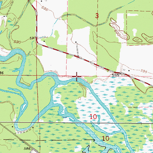 Topographic Map of Bloch Oxbow State Natural Area, WI