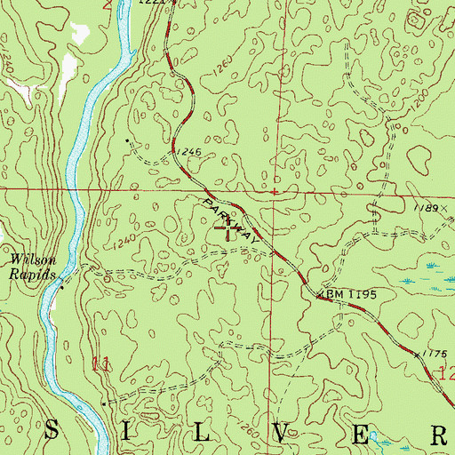Topographic Map of Marinette County Beech Forest State Natural Area, WI