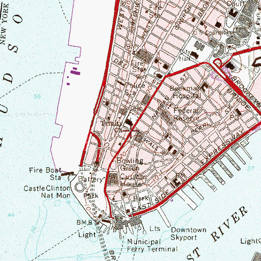 Topographic Map of Empire Building, NY