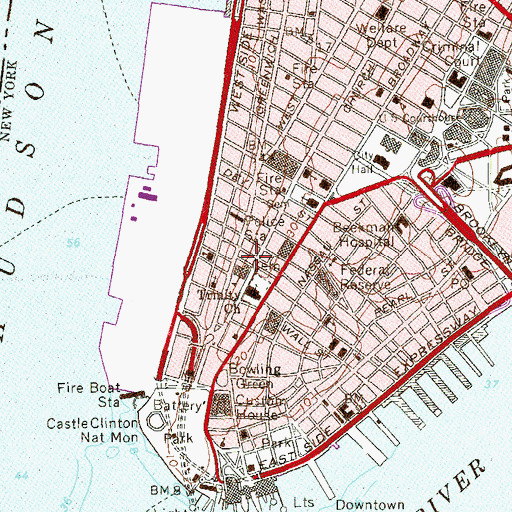 Topographic Map of Nichols Hall, NY