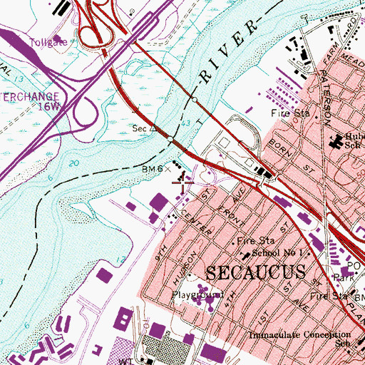 Topographic Map of Outlets at the Cove Shopping Center, NJ