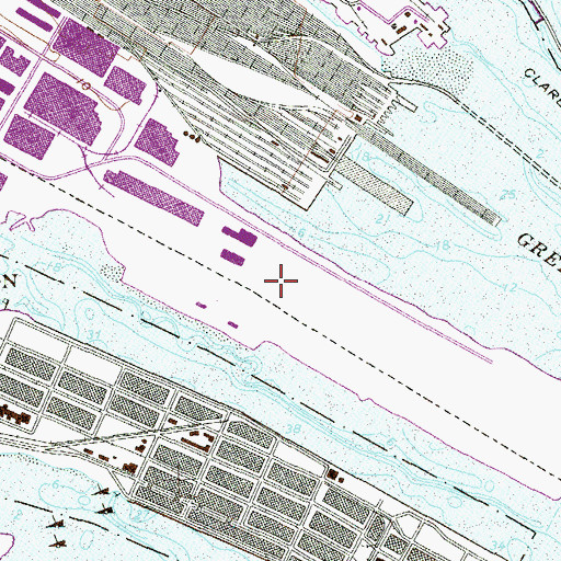 Topographic Map of Port Jersey Industrial and Marine Center, NJ