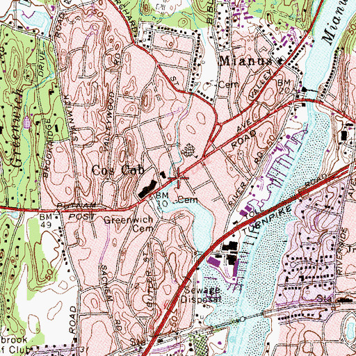 Topographic Map of Brothers Brook, CT