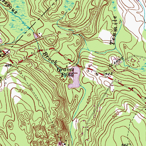 Topographic Map of Brousseous Brook, CT