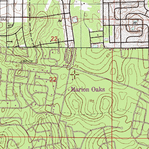 Topographic Map of Saint Jude Catholic Community, FL
