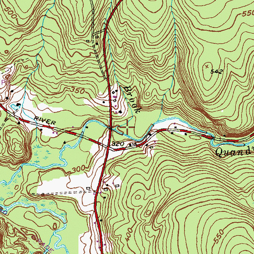 Topographic Map of Browns Brook, CT