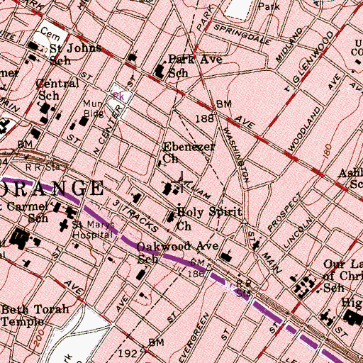 Topographic Map of House of God Church, NJ