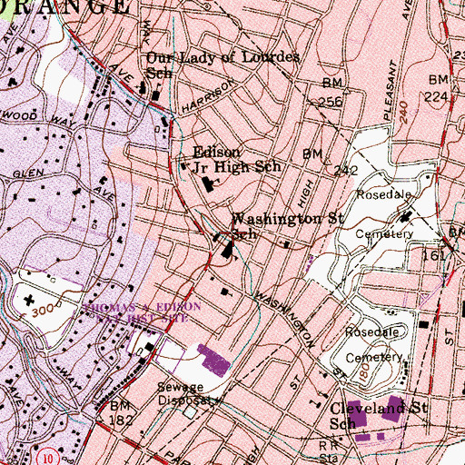 Topographic Map of Holy Trinity Episcopal Church, NJ