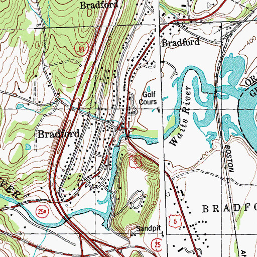 Topographic Map of Village of Bradford (historical), VT