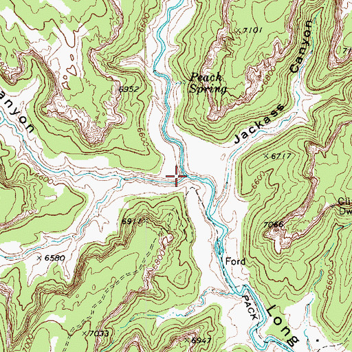 Topographic Map of Bubbling Spring Canyon, AZ