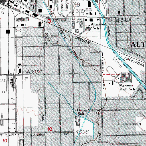 Topographic Map of Crest Park, OR