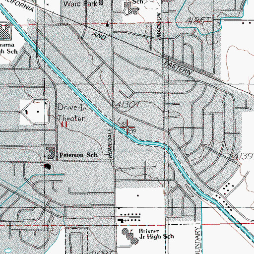 Topographic Map of Keller Park, OR