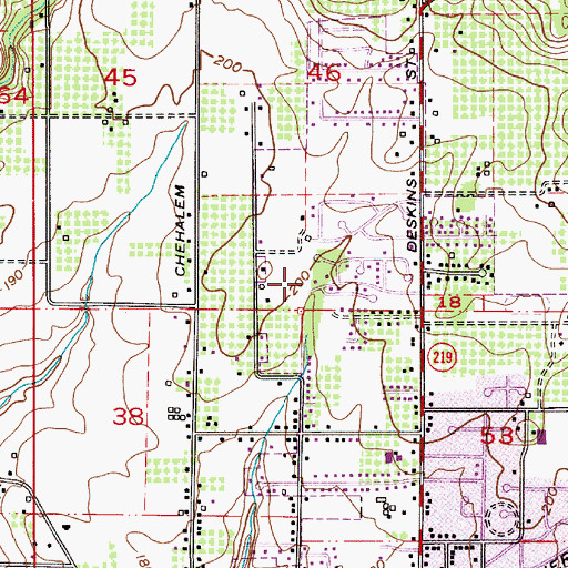 Topographic Map of Buckley Park, OR