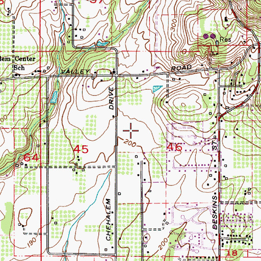 Topographic Map of Darnell Wright Softball Complex, OR