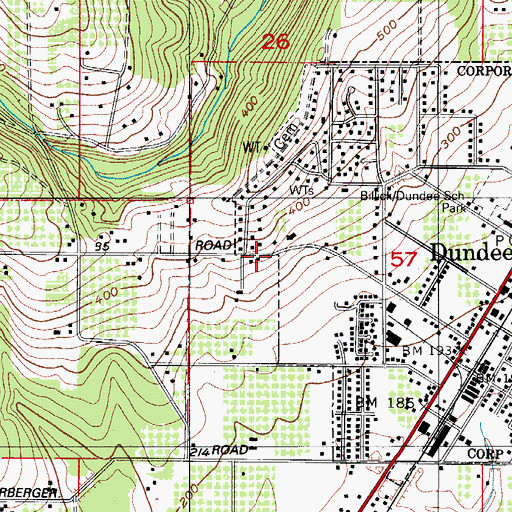 Topographic Map of Dundee Scenic Overlook, OR