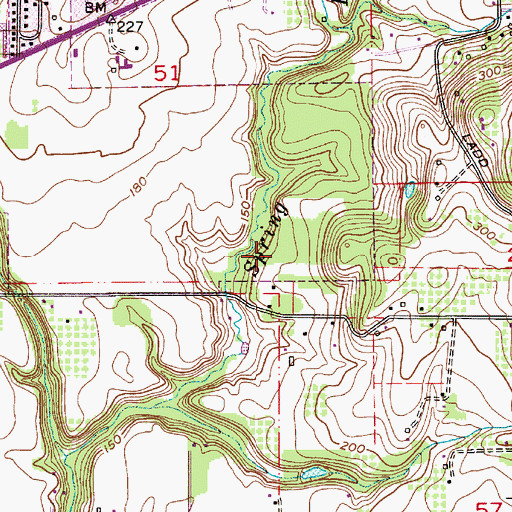 Topographic Map of Nine Hole Golf Course, OR