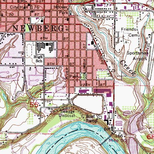 Topographic Map of Scott Leavitt Park, OR