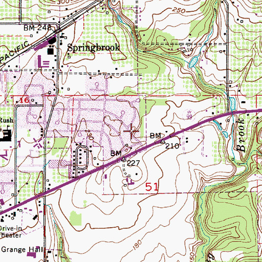 Topographic Map of Spring Meadow Park, OR